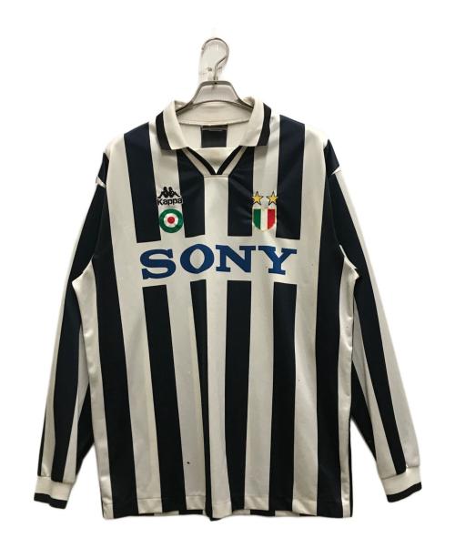 KAPPA（カッパ）Kappa (カッパ) 97-98Juventus Home L/S Shirt L ブラック×ホワイト サイズ:Lの古着・服飾アイテム