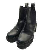 MONCLERモンクレール）の古着「ヴェラレザーチェルシーアンクルブーツ」｜ブラック