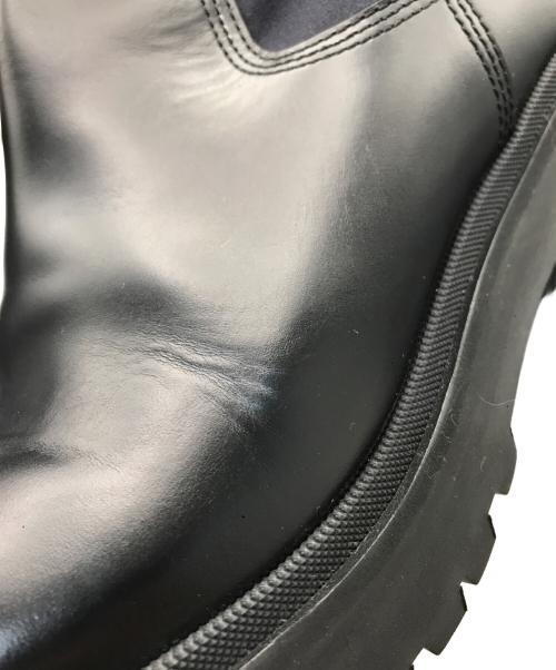 MONCLER（モンクレール）MONCLER (モンクレール) ヴェラレザーチェルシーアンクルブーツ ブラック サイズ:37の古着・服飾アイテム