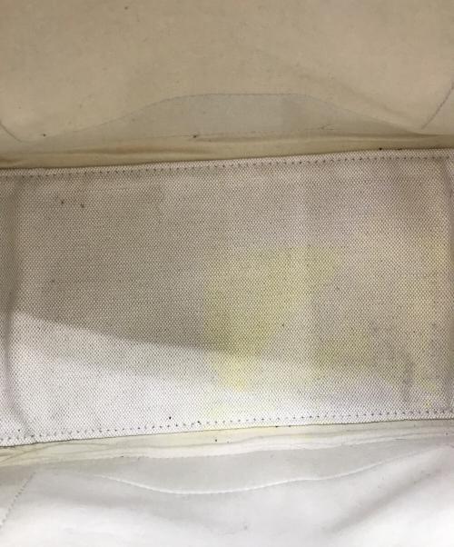 BALENCIAGA（バレンシアガ）BALENCIAGA (バレンシアガ) ネイビーカバスS トートバッグ イエロー×ホワイトの古着・服飾アイテム