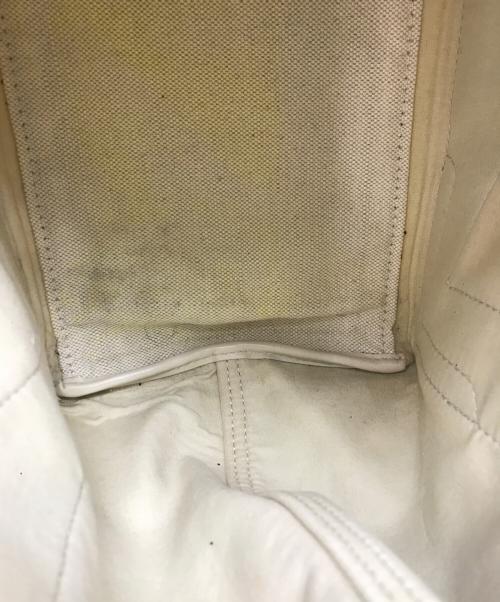 BALENCIAGA（バレンシアガ）BALENCIAGA (バレンシアガ) ネイビーカバスS トートバッグ イエロー×ホワイトの古着・服飾アイテム