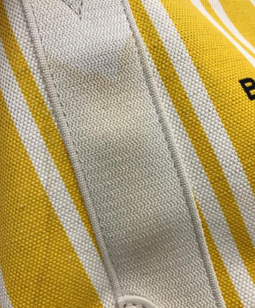 BALENCIAGA（バレンシアガ）BALENCIAGA (バレンシアガ) ネイビーカバスS トートバッグ イエロー×ホワイトの古着・服飾アイテム