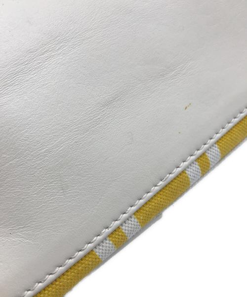 BALENCIAGA（バレンシアガ）BALENCIAGA (バレンシアガ) ネイビーカバスS トートバッグ イエロー×ホワイトの古着・服飾アイテム