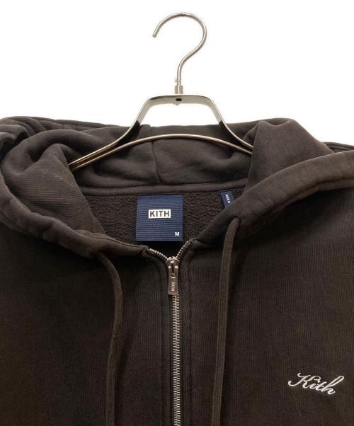 KITH（キス）KITH (キス) Williams V Zip Up Hoodie ブラウン サイズ:Mの古着・服飾アイテム