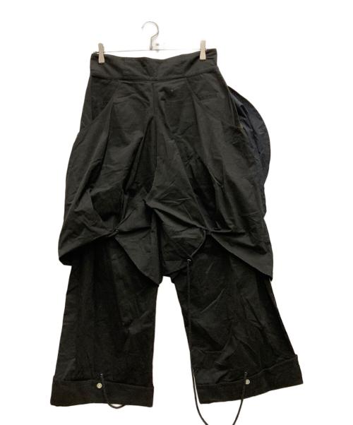 ae nr mous（ae nr mous）ae nr mous (ae nr mous) BONDAGE SHADE PANTS ブラック サイズ:2の古着・服飾アイテム