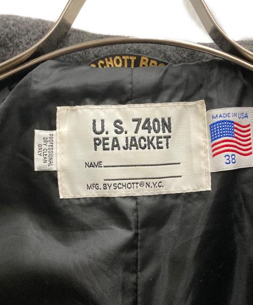 SCHOTT BROS.（ショット）SCHOTT BROS. (ショット) 740N PEA JACKET グレー サイズ:38の古着・服飾アイテム