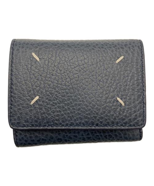 Maison Margiela（メゾンマルジェラ）Maison Margiela (メゾンマルジェラ) Zip Compact tri fold wallet ネイビーの古着・服飾アイテム