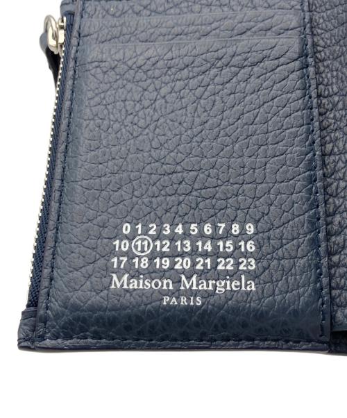 Maison Margiela（メゾンマルジェラ）Maison Margiela (メゾンマルジェラ) Zip Compact tri fold wallet ネイビーの古着・服飾アイテム