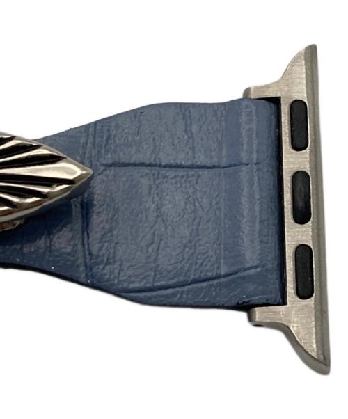 TOGA TOO（トーガ・トゥ）TOGA TOO (トーガ・トゥ) DOUBLE BUCKLE WATCH BELT ブルー×ブラウンの古着・服飾アイテム