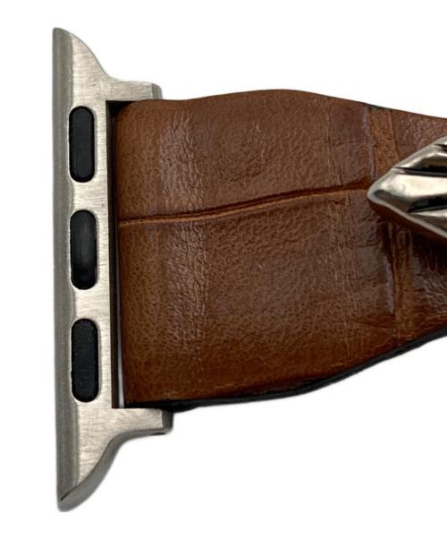 TOGA TOO（トーガ・トゥ）TOGA TOO (トーガ・トゥ) DOUBLE BUCKLE WATCH BELT ブルー×ブラウンの古着・服飾アイテム