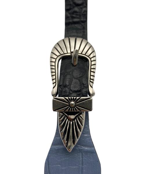 TOGA TOO（トーガ・トゥ）TOGA TOO (トーガ・トゥ) DOUBLE BUCKLE WATCH BELT ブルー×ブラウンの古着・服飾アイテム