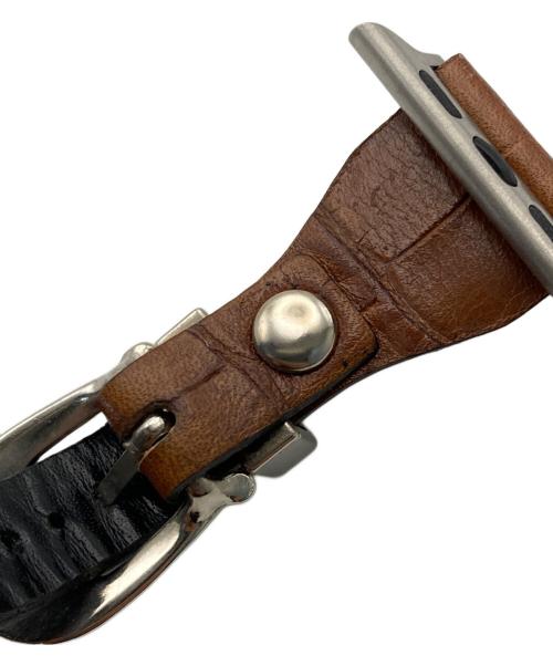 TOGA TOO（トーガ・トゥ）TOGA TOO (トーガ・トゥ) DOUBLE BUCKLE WATCH BELT ブルー×ブラウンの古着・服飾アイテム