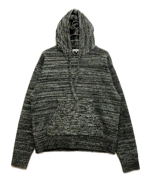 PARANOID（パラノイド）PARANOID (パラノイド) KNIT HOODIE ブラック×グリーン サイズ:Ⅿの古着・服飾アイテム
