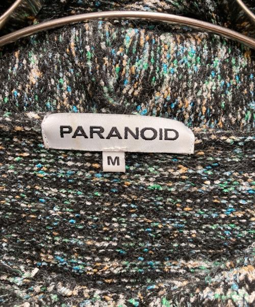 PARANOID（パラノイド）PARANOID (パラノイド) KNIT HOODIE ブラック×グリーン サイズ:Ⅿの古着・服飾アイテム