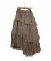 anuans（アニュアンス）の古着「ランダムヘムティアードスカート」｜ブラウン