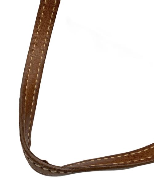 MIU MIU（ミュウミュウ）MIU MIU (ミュウミュウ) レザートートバッグ ブラウンの古着・服飾アイテム