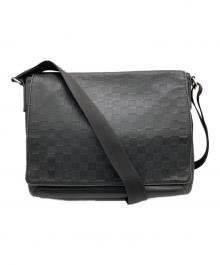 LOUIS VUITTON（ルイ ヴィトン）の古着「ダミエ アンフィニ ディストリクトショルダーバッグ」｜ブラック