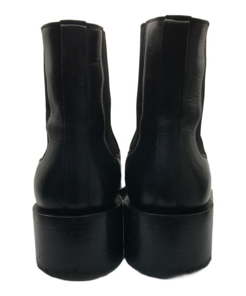 GIVENCHY（ジバンシィ）GIVENCHY (ジバンシィ) サイドゴア トゥメタルレザーチエルシーブーツ ブラック サイズ:41の古着・服飾アイテム