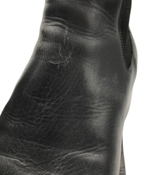 GIVENCHY（ジバンシィ）GIVENCHY (ジバンシィ) サイドゴア トゥメタルレザーチエルシーブーツ ブラック サイズ:41の古着・服飾アイテム