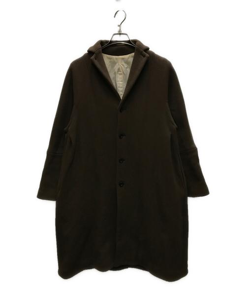 SUZUKI TAKAYUKI（スズキタカユキ）SUZUKI TAKAYUKI (スズキタカユキ) tailored-collar coat ブラウン サイズ:1の古着・服飾アイテム