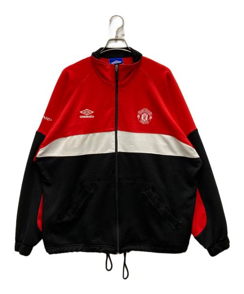 UMBRO（アンブロ）UMBRO (アンブロ) 90s Manchester United TRACK JACKET レッド×ブラック サイズ:Mの古着・服飾アイテム