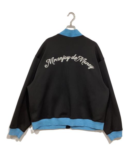 MR.ENJOY DA MONEY（ミスター エンジョイ ダ マネー）MR.ENJOY DA MONEY (ミスター エンジョイ ダ マネー) スタジャントラックジャケット ブラック×ブルー サイズ:Lの古着・服飾アイテム