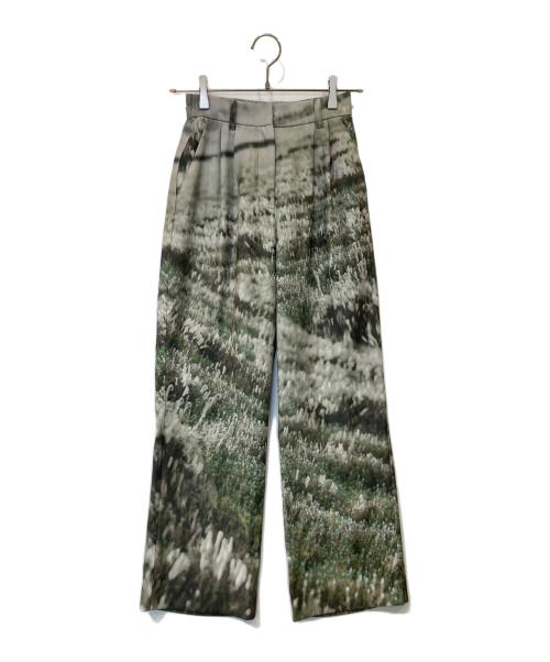 Ameri（アメリ）Ameri (アメリ) CAMILA STRAIGHT TUCK PANTS カミラ ストレート タック パンツ 01220860620 グリーン サイズ:Sの古着・服飾アイテム