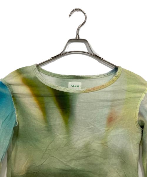 PAMM（パム）PAMM (パム) 「たしかにそこにあった夜」のガーゼトップス グリーン サイズ:freeの古着・服飾アイテム