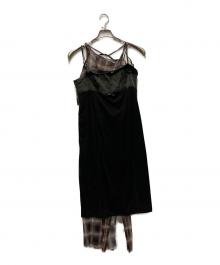 MAISON SPECIAL（メゾンスペシャル）の古着「See-through Plaid Layered Dress」｜ブラウン
