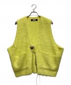 AMBERGLEAMアンバーグリーム）の古着「Feather Knit Gilet」｜ネオイエロー