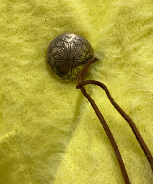 AMBERGLEAM（アンバーグリーム）AMBERGLEAM (アンバーグリーム) Feather Knit Gilet ネオイエロー サイズ:SHORTの古着・服飾アイテム