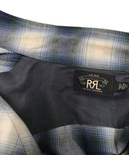 RRL（ダブルアールエル）RRL (ダブルアールエル) オンブレチェックシャツ ブルー サイズ:Ｓの古着・服飾アイテム