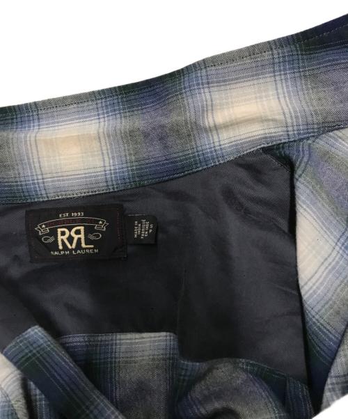 RRL（ダブルアールエル）RRL (ダブルアールエル) オンブレチェックシャツ ブルー サイズ:Ｓの古着・服飾アイテム