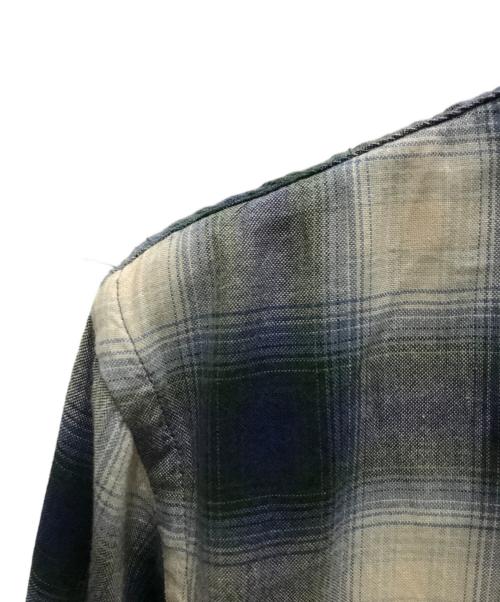 RRL（ダブルアールエル）RRL (ダブルアールエル) オンブレチェックシャツ ブルー サイズ:Ｓの古着・服飾アイテム