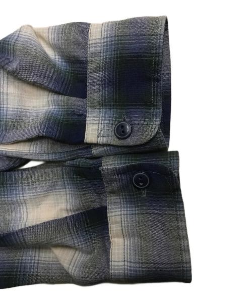 RRL（ダブルアールエル）RRL (ダブルアールエル) オンブレチェックシャツ ブルー サイズ:Ｓの古着・服飾アイテム