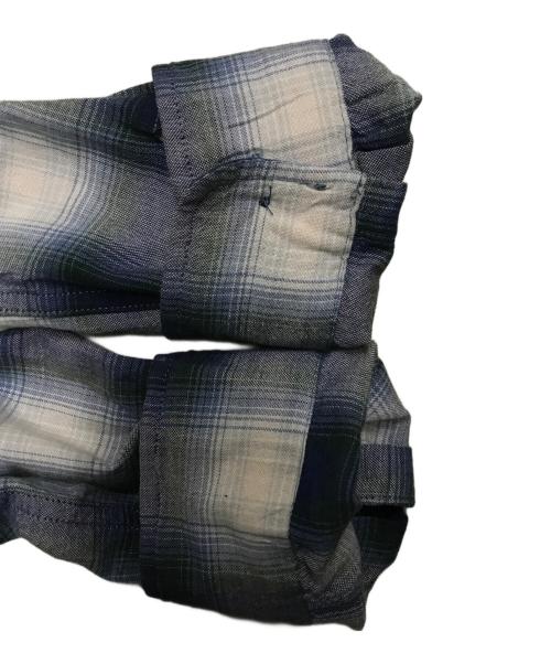 RRL（ダブルアールエル）RRL (ダブルアールエル) オンブレチェックシャツ ブルー サイズ:Ｓの古着・服飾アイテム