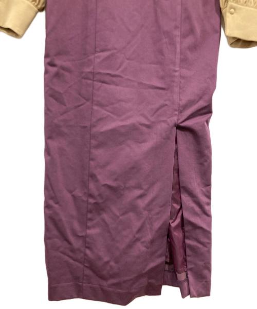 Ezick（エジック）Ezick (エジック) レーストップドレス ベージュ×ボルドー サイズ:Fの古着・服飾アイテム