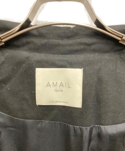 AMAIL（アマイル）AMAIL (アマイル) Bulky piping trench coat ブラック サイズ:FREEの古着・服飾アイテム
