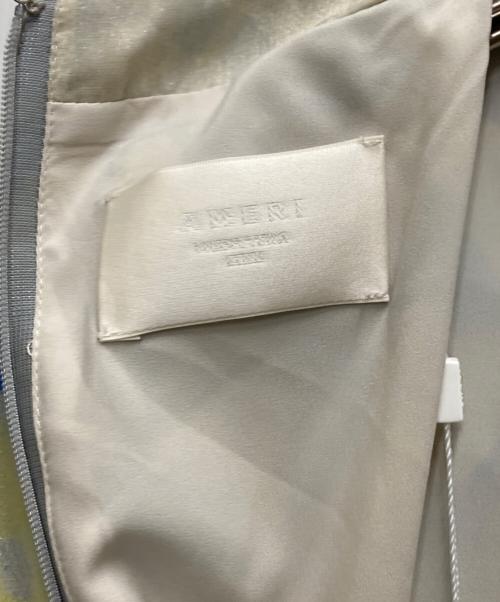 Ameri（アメリ）Ameri (アメリ) MEDI ROLLER ART CHIFFON DRESS ベージュ×ブルー サイズ:Ⅿの古着・服飾アイテム