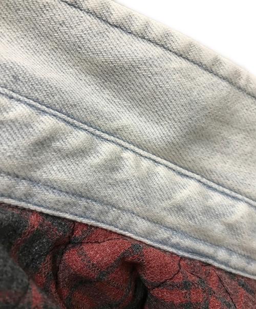 SUPREME（シュプリーム）SUPREME (シュプリーム) Quilted Lined Denim Snap Shirt ブルー サイズ:Mの古着・服飾アイテム