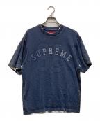 SUPREMEシュプリーム）の古着「Overprint S/S Top」｜ネイビー