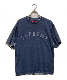 SUPREME（シュプリーム）の古着「Overprint S/S Top」｜ネイビー