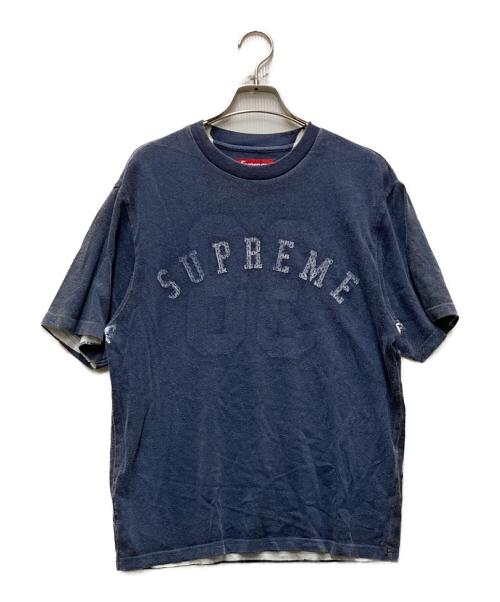 SUPREME（シュプリーム）Supreme (シュプリーム) Overprint S/S Top ネイビー サイズ:Sの古着・服飾アイテム
