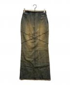PRANK PROJECTプランクプロジェクト）の古着「Denim Straight Maxi Skirt」｜インディゴ