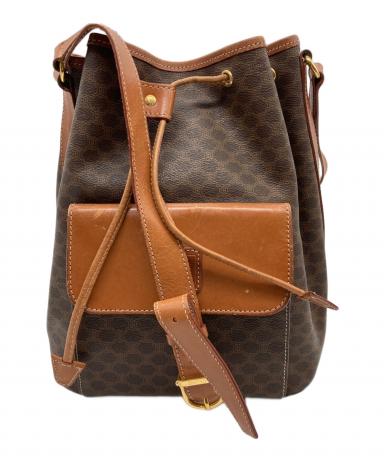 中古・古着通販】CELINE (セリーヌ) マカダム柄巾着ショルダーバッグ