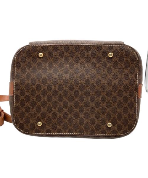 CELINE（セリーヌ）CELINE (セリーヌ) マカダム柄巾着ショルダーバッグ ブラウンの古着・服飾アイテム