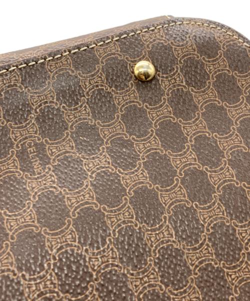 CELINE（セリーヌ）CELINE (セリーヌ) マカダム柄巾着ショルダーバッグ ブラウンの古着・服飾アイテム