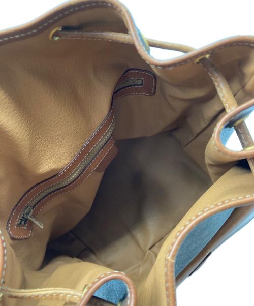 CELINE（セリーヌ）CELINE (セリーヌ) マカダム柄巾着ショルダーバッグ ブラウンの古着・服飾アイテム