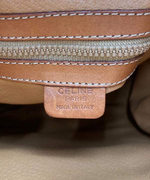 CELINE（セリーヌ）CELINE (セリーヌ) マカダム柄巾着ショルダーバッグ ブラウンの古着・服飾アイテム