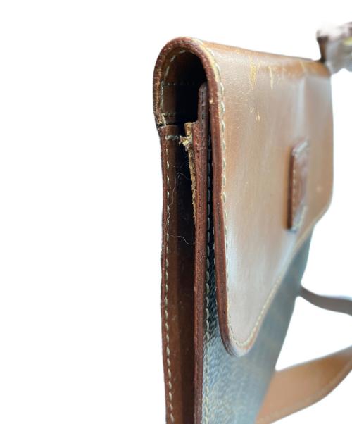 CELINE（セリーヌ）CELINE (セリーヌ) マカダム柄巾着ショルダーバッグ ブラウンの古着・服飾アイテム